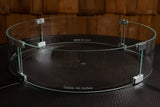 Tempered Glass Wind Guard for Round & Oval Gas Fire Pits - Fire Sense/Balkene Home