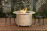 Thatcher 42" Round Woodgrain Aluminum Convertible Gas Fire Pit Table in Driftwood - Fire Sense/Balkene Home