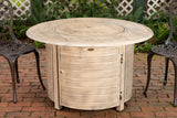 Thatcher 42" Round Woodgrain Aluminum Convertible Gas Fire Pit Table in Driftwood - Fire Sense/Balkene Home