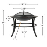 Tokia Round Fire Pit - Fire Sense/Balkene Home