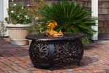 Toulon 48" Oval Filigree Aluminum Convertible Gas Fire Pit Table - Fire Sense/Balkene Home