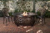 Toulon 48" Oval Filigree Aluminum Convertible Gas Fire Pit Table - Fire Sense/Balkene Home