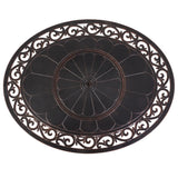 Toulon 48" Oval Filigree Aluminum Convertible Gas Fire Pit Table - Fire Sense/Balkene Home