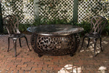 Toulon 48" Oval Filigree Aluminum Convertible Gas Fire Pit Table - Fire Sense/Balkene Home