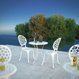 Vashon Aluminum 3-piece Bistro Set in White - Fire Sense/Balkene Home