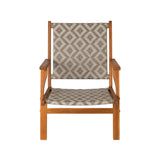 Vega Acacia Outdoor Chair in Diamond-Weave Wicker Balkene Home