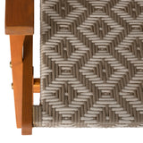 Vega Acacia Outdoor Chair in Diamond-Weave Wicker Balkene Home