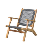 Vega Acacia Outdoor Chair in Gray Cording - Fire Sense/Balkene Home