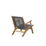 Vega Acacia Outdoor Chair in Gray Cording - Fire Sense/Balkene Home