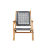 Vega Acacia Outdoor Chair in Gray Cording - Fire Sense/Balkene Home