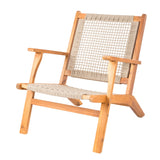 Vega Natural Stain Outdoor Chair in Ecru Cording - Fire Sense/Balkene Home