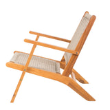 Vega Natural Stain Outdoor Chair in Ecru Cording - Fire Sense/Balkene Home