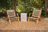 Vega Natural Stain Outdoor Chair in Ecru Cording - Fire Sense/Balkene Home