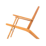 Vega Natural Stain Outdoor Chair in Ecru Cording - Fire Sense/Balkene Home