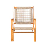 Vega Natural Stain Outdoor Chair in Ecru Cording - Fire Sense/Balkene Home