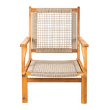 Vega Natural Stain Outdoor Chair in Ecru Cording - Fire Sense/Balkene Home