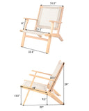 Vega Natural Stain Outdoor Chair in Ecru Cording - Fire Sense/Balkene Home