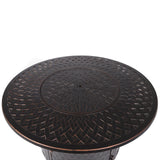 Verona 44" Round Woven Aluminum Convertible Gas Fire Pit Table - Fire Sense/Balkene Home