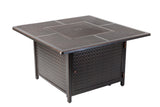 Walkers Square Hammered Aluminum Convertible Gas Fire Pit - Fire Sense/Balkene Home