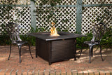 Walkers Square Hammered Aluminum Convertible Gas Fire Pit - Fire Sense/Balkene Home