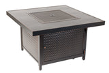 Weyland 40" Square Hammered Aluminum Convertible Gas Fire Pit Table - Fire Sense/Balkene Home