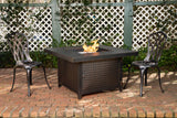 Weyland 40" Square Hammered Aluminum Convertible Gas Fire Pit Table - Fire Sense/Balkene Home