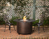 Weyland 42" Round Hammered Aluminum Convertible Gas Fire Pit Table - Fire Sense/Balkene Home