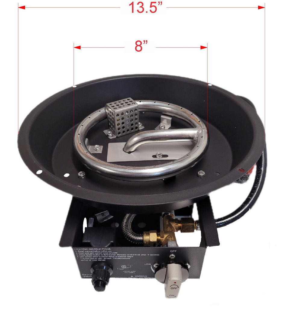 37,000 BTU Round Replacement Burner for Small Round Gas Fire Pits