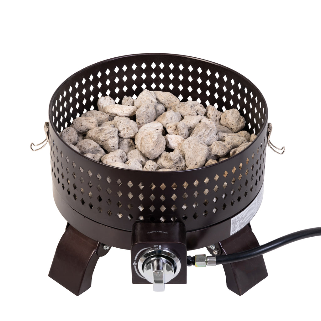 Sporty Campfire Portable Gas Fire Pit in Hammered Bronze (Walmart.com Exclusive)