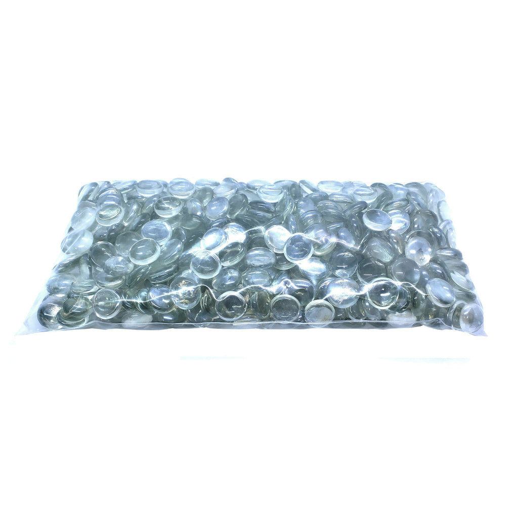 Fire Glass in Crystal Clear Half-Round Droplets (4.4 LB)
