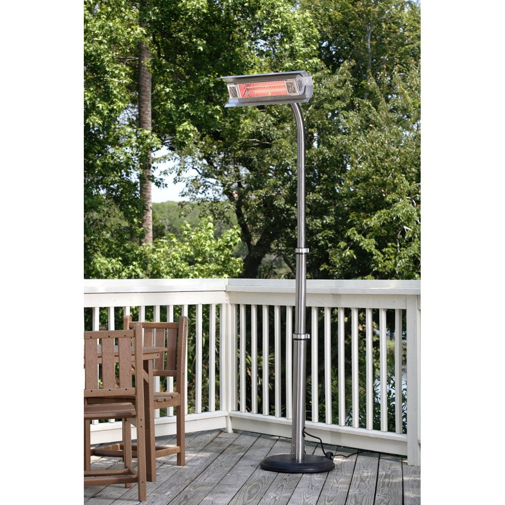 Stainless Steel Telescoping Offset Pole Mounted Infrared Patio Heater