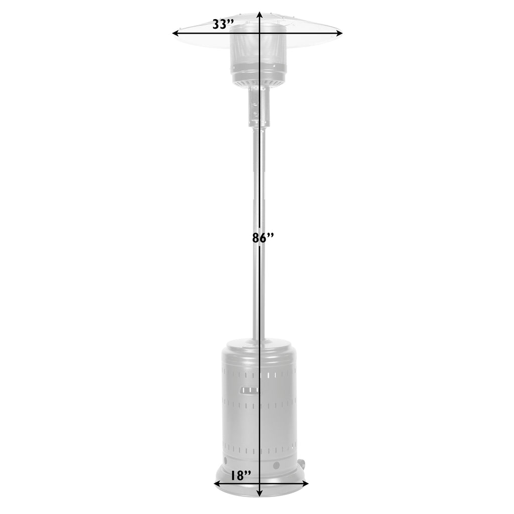 Commercial Series Patio Heater in Onyx and Stainless Steel
