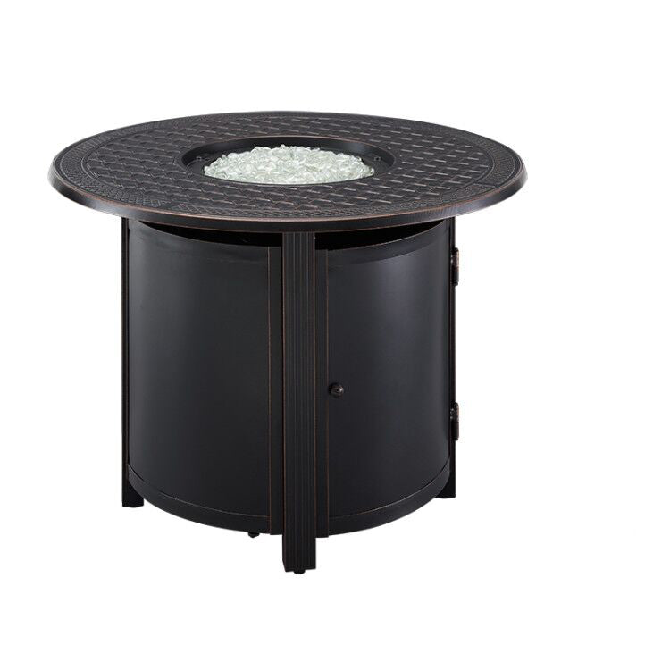 Woodberry 34" Round Aluminum Convertible Gas Fire Pit Table